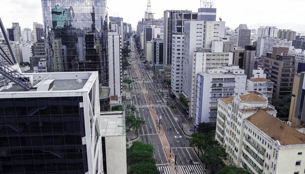 Visão panorâmica da Av. Paulista
